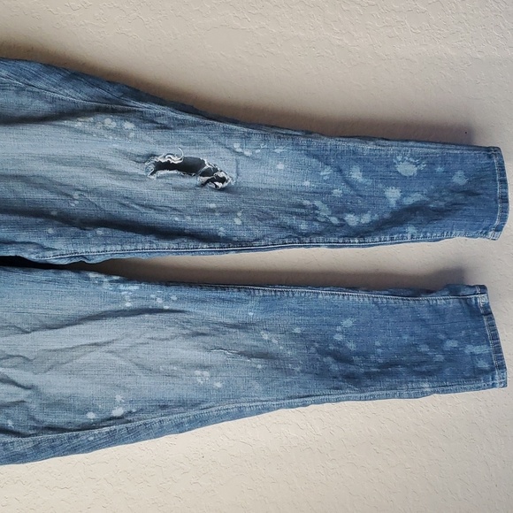 Lane Bryant Boyfriend Distressed ripped Bleach splatter Jeans Size 18 - Picture 3 of 15